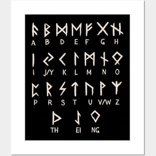 Runic Alphabet Elder Futhark Runes Posters and Art